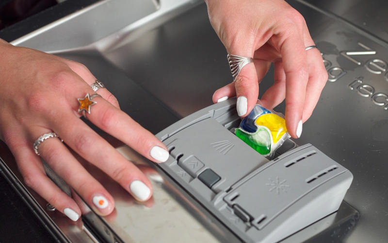 How to use a dishwasher properly, Load the bottom rack first, Scrape off large food scraps, but don’t rinse, Then load the top rack, Add your detergent (and rinse aid, if using), Select the right cycle