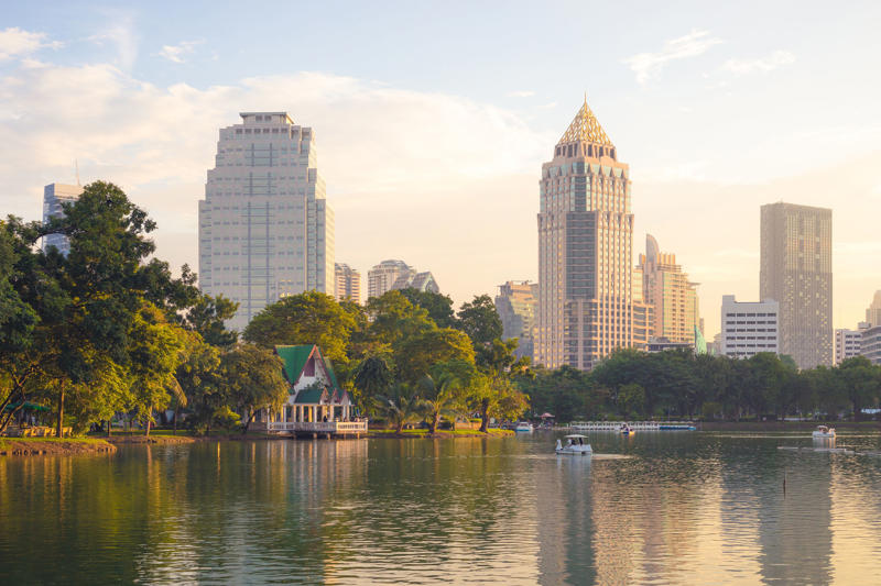 Central Park, Tingly Thai Cooking School, Lumphini Park, Chatuchak Weekend Market, Soi Nana, The Grand Palace, Chinatown, The Jim Thompson House, Benchakitti Park, Talat Noi Street Art, Wat Arun, Smiling Albino, Manohra Dinner River Cruise, Blue Elephant Cooking School, 100 Tonson Foundation
