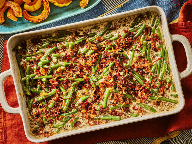 Sweet and Savory Corn Casserole, Tater Tot Casserole (Hotdish), Cheesy Sausage Breakfast Casserole, Polish Cabbage, Potato, and Bacon Casserole, Hasselback Potato Gratin, Make-Ahead French Toast Casserole, The Ultimate Homemade Green Bean Casserole, French Onion Strata (Savory Bread Pudding)