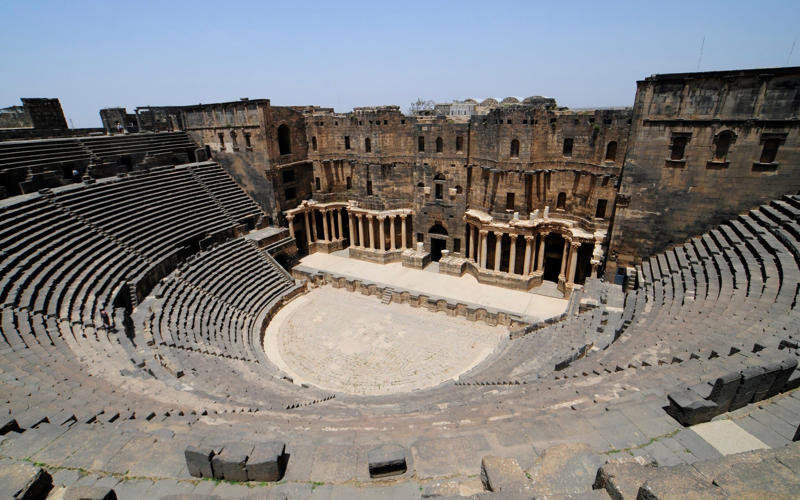 50. Tower of Hercules, Spain, 49. Felix Romuliana, Serbia, 48. Capidava, Romania, 47. Garni Temple, Armenia, 46. The Walls of Lugo, Spain, 45. Temple of Évora, Portugal, 44. The Basilica Cistern, Turkey, 43. Theatre of Philippopolis, Bulgaria, 42. Butrint, Albania, 41. Paphos Archaeological Park, Cyprus, 40. The Antonine Wall, UK, 39. The Temple of Jupiter, Damascus, Syria, 38. The Theatre of Vienne, France, 37. Kom el-Dikka, Egypt, 36. Palmyra, Syria, 35. Ostia Antica, Italy, 34. Arena of Nîmes, France, 33. Arles Amphitheatre, France, 32. Roman Carthage, Tunisia, 31. Antium, Italy, 30. Sabratha, Libya, 29. Djémila, Algeria, 28. Verona Arena, Italy, 27. Amphitheatre of El Jem, Tunisia, 26. Aqueduct of Segovia, Spain, 25. Pula Amphitheatre, Croatia, 24. Villa Adriana, Italy, 23. Tarraco, Spain, 22. Herculaneum, Italy, 21. Jerash, Jordan, 20. Aula Palatina, Germany, 19. Volubilis, Morocco, 18. Theatre of Aspendos, Turkey, 17. Theatre of Bosra, Syria, 16. Temple of Bacchus at Baalbek, Lebanon, 15. Hadrian’s Library and The Odeon of Herodes Atticus, Greece, 14. Caesarea Maritima, Israel, 13. Leptis Magna, Libya, 12. Timgad, Algeria, 11. The Roman Baths, UK, 10. Pont du Gard, France, 9. The Baths of Caracalla/The Circus Maximus, Italy, 8. Augusta Emerita, Spain, 7. The Library of Celsus, Turkey, 6. Theatre of Orange, France, 5. The Pantheon, Italy, 4. The Palace of Diocletian, Croatia, 3. Hadrian’s Wall, UK, 2. The Roman Forum/The Colosseum, Italy, 1. Pompeii, Italy