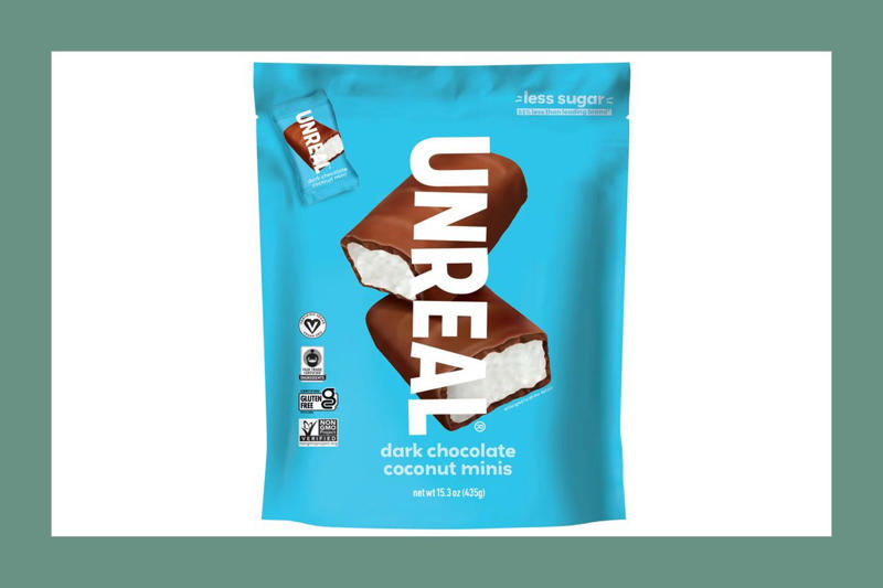 Kirkland Signature Organic Roasted Seaweed, Golden Island Korean BBQ Pork Jerky, Kirkland Signature Milk Chocolate Covered Almonds, San Pellegrino, Kirkland Signature Supreme Whole Almonds, SoKusa Shrimp Chips with Garlic and Butter, Unreal Dark Chocolate Coconut Minis