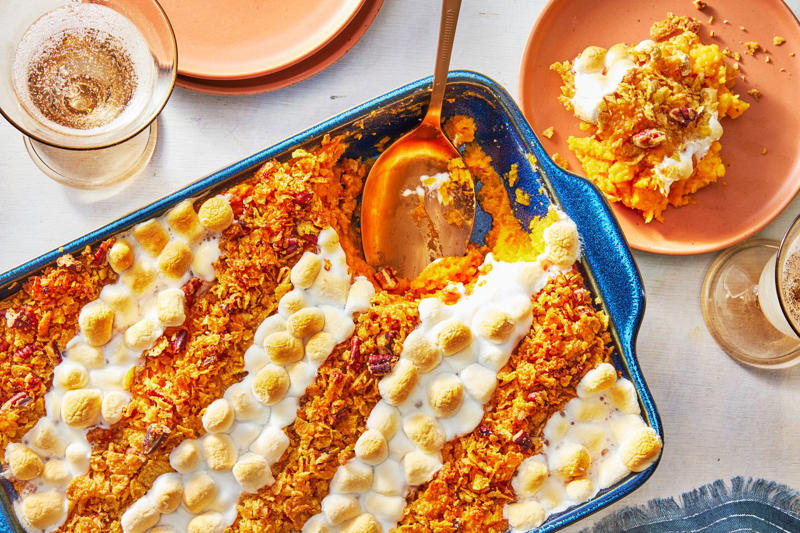 Pineapple Casserole, Hashbrown Casserole, Classic Green Bean Casserole, Broccoli Cheese Casserole, Homemade Macaroni And Cheese, Homemade Baked Lasagna, Sausage And Egg Casserole, Southern Cornbread Dressing, Corn Pudding, Sweet Potato Casserole With Marshmallows, Cabbage Casserole, Old-School Squash Casserole, Old-Fashioned Apple And Cheese Casserole, Creamy Whipped Potato Casserole, Chicken-and-Cornbread Casserole