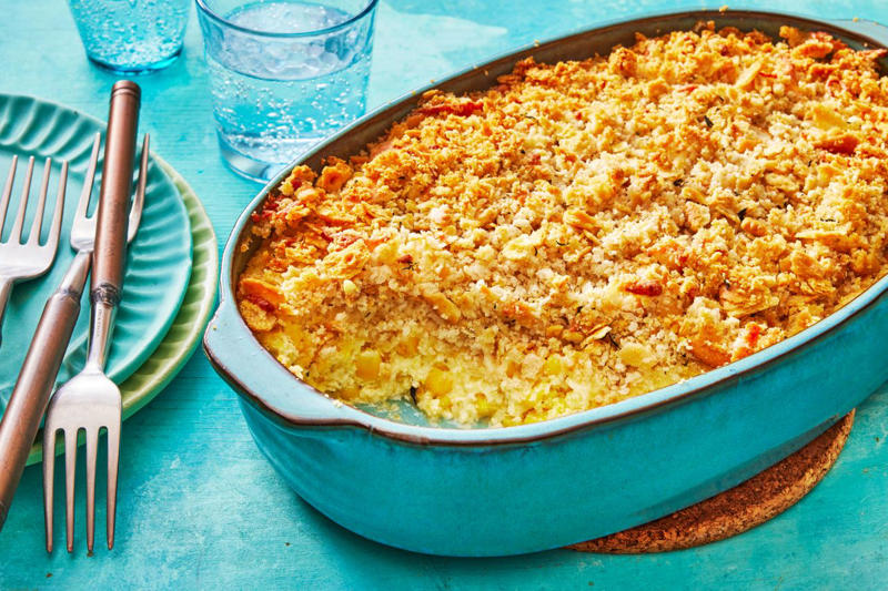 Broccoli Cornbread, Million Dollar Baked Beans, Cornbread Salad, Homemade Brownies, Southern-Style Potato Salad, Classic Deviled Eggs, Chicken Parmesan Casserole, Million Dollar Chicken Casserole, Strawberry Trifle, Cheesy Scalloped Potatoes, Old-Fashioned Banana Pudding, Chicken Gumbo, Pineapple Casserole, Broccoli Salad, Best Homemade Macaroni And Cheese, Cajun-Style Potato Salad, Classic Green Bean Casserole, Classic Coleslaw, Potato Kugel, Heaven In A Bowl, Million Dollar Spaghetti, Stuffed Mushrooms, Scalloped Corn Casserole, Caramel Apple Dump Cake, Slow-Cooker Grape Jelly Meatballs, Homemade Chicken Salad
