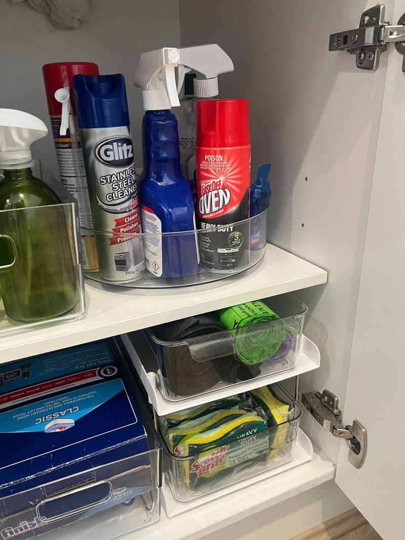 Pantry organisation., Storage for under the sink., Bathroom storage., Nursery storage., Organising the cupboard under the stairs., My husband's wardrobe., Jewellery organiser.