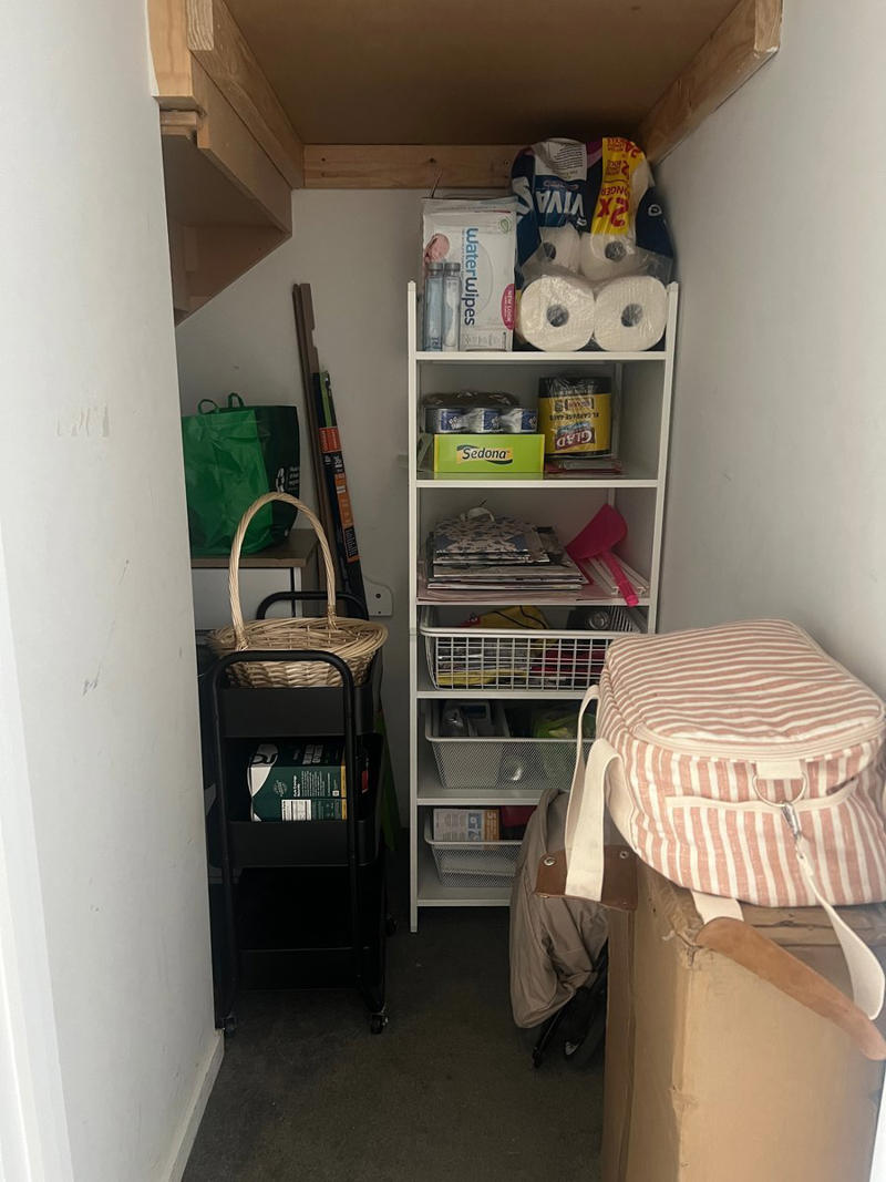 Pantry organisation., Storage for under the sink., Bathroom storage., Nursery storage., Organising the cupboard under the stairs., My husband's wardrobe., Jewellery organiser.