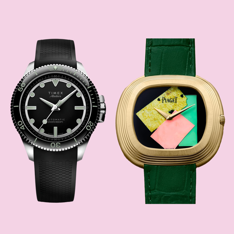 Girard-Perregaux Laureato Fifty, Hublot MP-17 Meca-10 Arsham Splash, Timex Atelier Marine M1a, Piaget Andy Warhol Watch “Collage”, Studio Underd0g × Fears "Mim0sa", Longines Ultra-Chron Classic, Casio CA-500WEBF “Back to the Future”, Cartier Santos de Cartier – Black Luminous Dial (LM), Louis Vuitton Monterey, Panerai Luminor GMT Ceramica PAM01460