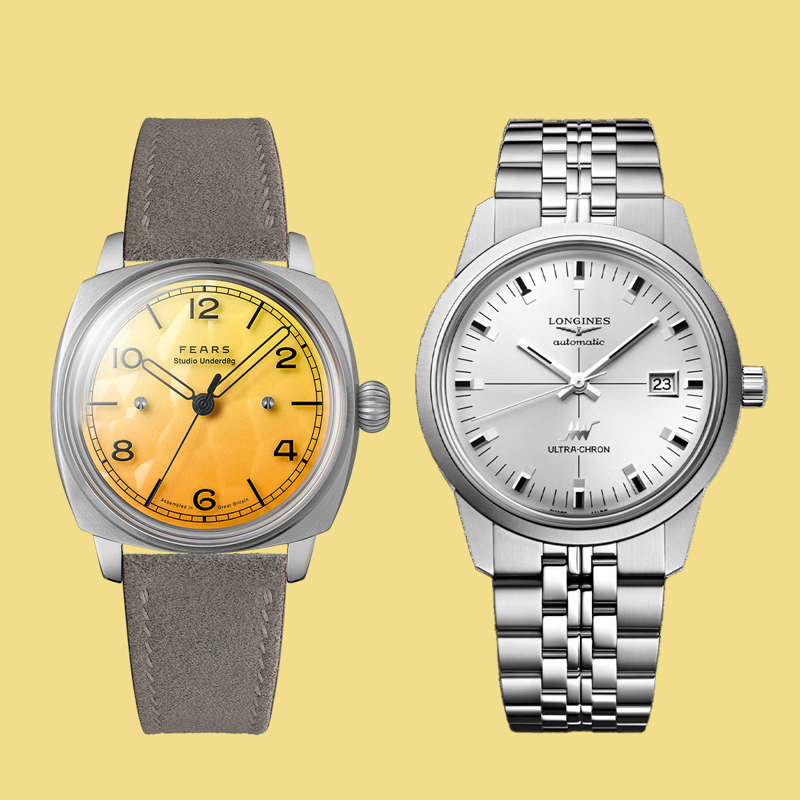 Girard-Perregaux Laureato Fifty, Hublot MP-17 Meca-10 Arsham Splash, Timex Atelier Marine M1a, Piaget Andy Warhol Watch “Collage”, Studio Underd0g × Fears "Mim0sa", Longines Ultra-Chron Classic, Casio CA-500WEBF “Back to the Future”, Cartier Santos de Cartier – Black Luminous Dial (LM), Louis Vuitton Monterey, Panerai Luminor GMT Ceramica PAM01460
