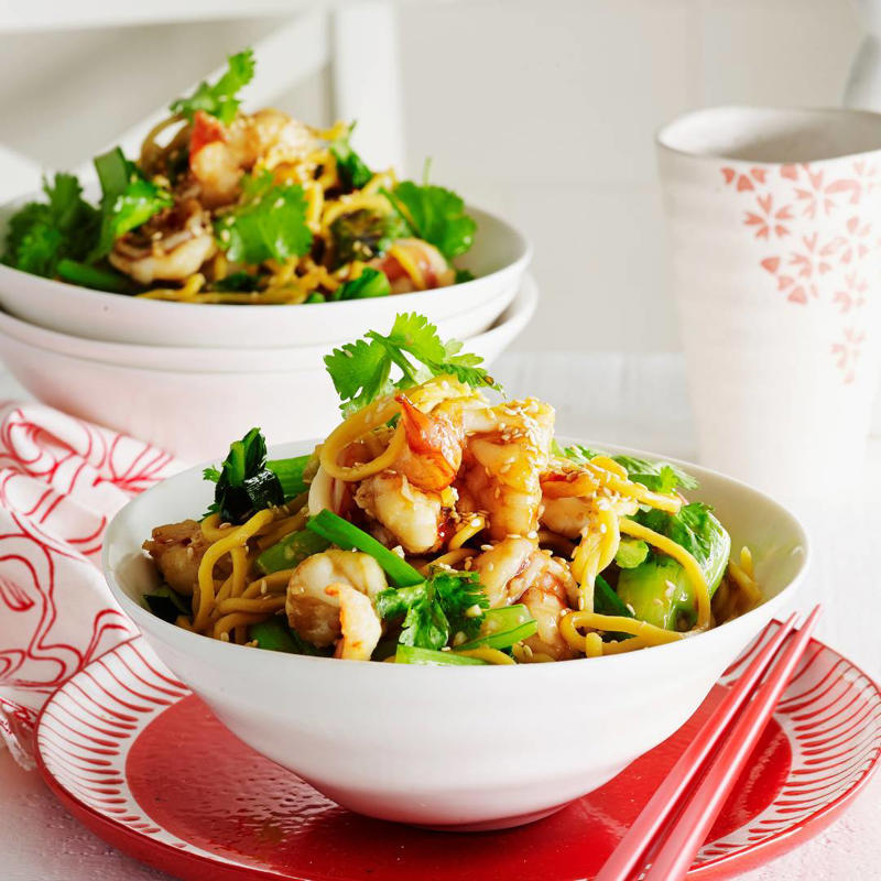 Julie Goodwin’s honey prawn stir fry with noodles , Julie Goodwin’s spiced chicken with brown rice & cauliflower , Julie Goodwin’s chicken & leek pie with potato bake topping , Julie Goodwin’s Spanish chicken , Julie Goodwin’s slow cooker lamb chops , Julie Goodwin’s braised lamb chops in a sweet curry sauce , Julie Goodwin’s chicken stroganoff , Julie Goodwin’s Cape Malay curry chicken , Julie Goodwin’s lemon & spinach risotto , Julie Goodwin’s pastitsio , Julie Goodwin’s char siu pork noodle stir-fry , Julie Goodwin’s nachos pie recipe , Julie Goodwin’s char siu chicken with egg fried rice , Julie Goodwin’s lamb forequarter chops with vegetables tray bake , Julie Goodwin’s braised pork , Julie Goodwin’s curried prawns , Julie Goodwin’s chicken korma