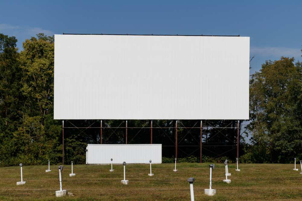 The Warwick Drive-In Theatre, New York, The Wellfleet Drive-In, Massachusetts, The Mahoning Drive-In Theater, Pennsylvania, The Silver Lake Drive-In, New York, The Transit Drive-In Theatre, New York, The Skyline Drive-In, Indiana, The 66 Drive-In Theatre, Missouri, The Starlight Drive-In Theatre, Georgia, The Admiral Twin Drive-In, Oklahoma, The Blue Fox Drive-In, Washington, The Capri Drive-In, Michigan, The Spud Drive-In Theater, Idaho, The Sunset Auto Vue Drive-In, Idaho, The McHenry Outdoor Theater, Illinois, The Harvest Moon Twin Drive-In, Illinois, The Galaxy Drive-In, Texas, The Stars and Stripes Drive-In Theatre, Texas, The South Bay Drive-In, California, The Mission Tiki Drive-In Theatre, California, The West Wind Las Vegas Drive-In, Nevada, The West Wind Sacramento Drive-In, California, The Tiger Drive-In, Georgia, The Rodeo Drive-In Theatre, Washington, The Brazos Drive-In, Texas, The Aut-O-Rama Twin Drive-In Theatre, Ohio