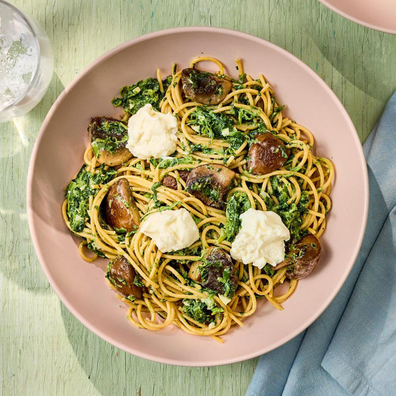 Pesto Pasta with Peas &amp; Tomatoes, Spaghetti with Mushrooms, Spinach &amp; Ricotta, 20-Minute Black Bean Soup, Creamy Lemon-Dill Chicken &amp; Rice Casserole, Saag Aloo Matar, White Bean Enchilada Skillet, Creamy Honey-Mustard Chicken Casserole, Sick Day Chicken Noodle Soup, Chicken-Potpie Twice-Baked Potatoes, Spinach &amp; Artichoke Spaghetti Squash Nests, General Tso’s Cauliflower, Cheesy Chicken &amp; White Bean Skillet, Skillet Salmon with Orzo &amp; Green Pea Pesto, Skillet Curry Chickpea Potpie, Creamy Chicken, Corn &amp; Poblano Skillet Casserole, Creamy Pesto Shrimp with Gnocchi &amp; Peas, Sheet-Pan Teriyaki Salmon with Green Beans, Spinach, Feta &amp; Artichoke Tater Tot Casserole, Slow-Cooker Marry Me Chicken with Barley, Slow-Cooker Sun-Dried Tomato &amp; Spinach Pasta Bake, Spinach &amp; Artichoke Dip Soup, Creamy Lemon-Dill Rotisserie Chicken Noodle Casserole, Easy Tofu Curry, Vegetable Lasagna with White Sauce, Creamy Chicken Pasta with Brussels Sprouts &amp; Artichokes, 20-Minute White Bean Soup, Eat-the-Rainbow Vegetable Soup