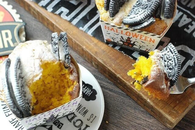 カボチャとオレオのハロウィンカップケーキ, カボチャとオレオのハロウィンカップケーキの材料（マフィンカップ10個分・約225kcal／1個）, カボチャとオレオのハロウィンカップケーキの作り方（調理時間：15分（焼く時間は除く））, かぼちゃとクルミのパウンドケーキ, かぼちゃとクルミのパウンドケーキの材料（18cmパウンドケーキ型1台分・約200kcal／1切れ）, かぼちゃとクルミのパウンドケーキの作り方（調理時間：15分（焼く時間は除く））, かぼちゃのスコーン, かぼちゃのスコーンの材料（6個分・約109 kcal／1個）, かぼちゃのスコーンの作り方（調理時間：20分）, シンプルかぼちゃマフィン, シンプルかぼちゃマフィンの材料（6個分・約180kcal／1個）, シンプルかぼちゃマフィンの作り方（調理時間：20分（焼く時間は除く））, かぼちゃのコロコロドーナツ, かぼちゃのコロコロドーナツの材料（15個分・約70kcal／1個）, かぼちゃのコロコロドーナツの作り方（調理時間：25分（生地を寝かせる時間を除く））