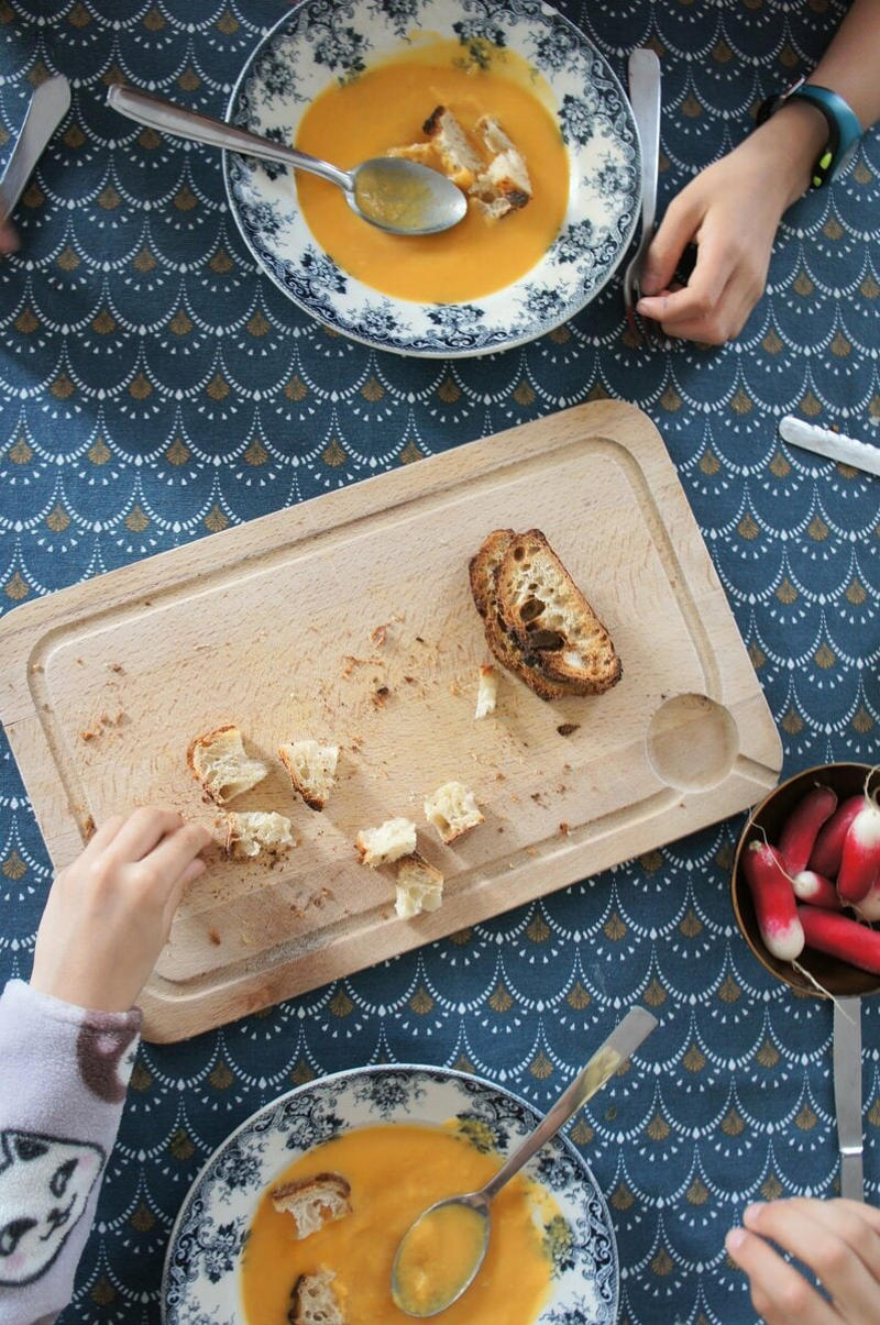 フランスで知った「ちょうどいい」生き方, 火を使った朝ごはんはつくらない, お弁当のハードルは低くていい, 平日の夜ごはんはスープが定番