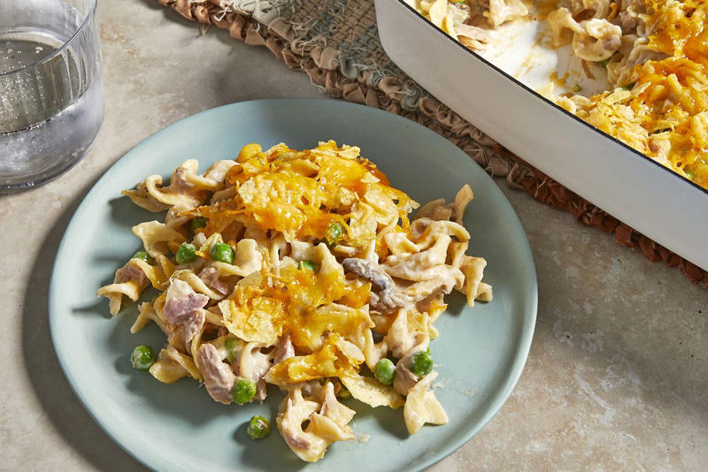 Best Tuna Casserole, Grandma's Hash Brown Casserole, Neiman Marcus Chicken Casserole, Grandma's Hamburger Casserole, Mamaw's Chicken and Rice Casserole, Mom's Fabulous Chicken Pot Pie with Biscuit Crust, Ritz Cracker Chicken Casserole, Pineapple Casserole, Best Green Bean Casserole, Cornbread Casserole, Easy Funeral Potatoes, Grandma's Creamy Ham Casserole, One-Pan Tuna Noodle Casserole, John Wayne Casserole, Quick Chicken Divan