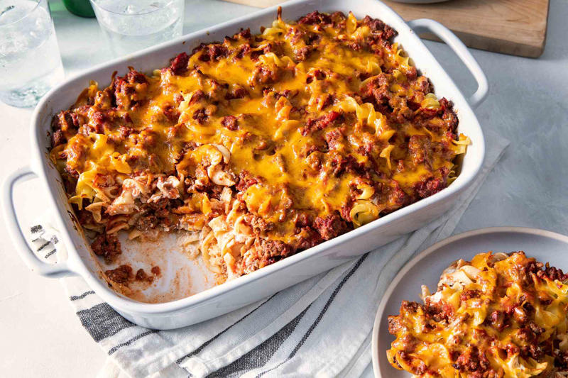 Cheesy Sausage Zucchini Casserole, Awesome Broccoli-Cheese Casserole, Buffalo Chicken and Roasted Potato Casserole, Old School Mac n' Cheese, Ground Beef Casserole with Brown Rice, Grandma's Hamburger Casserole, Chicken, Stuffing and Green Bean Casserole, Ladybug's Poppy Seed Chicken Casserole, Hamburger Rice Casserole, Cheeseburger Casserole with Tater Tots, Broccoli Cheese Casserole, The Casserole, Mom's Yummy Onion Casserole, Spaghetti Bake, Tater Tot Taco Casserole, More Inspiration