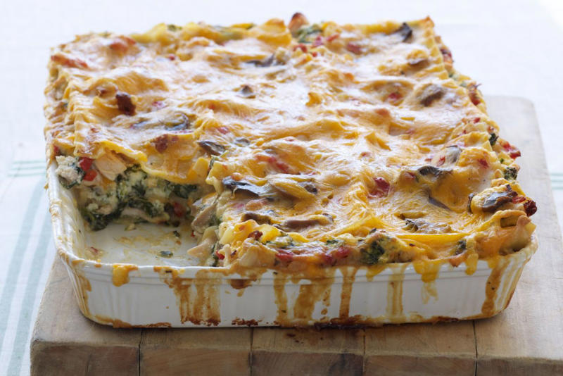 Twice-Baked Potato Casserole, Baked Mac And Cheese With Bacon, Party Potatoes, Croissant Breakfast Casserole, Cornbread Casserole, Buffalo Chicken Casserole, Two-Cheese Squash Casserole Recipe, Chicken Parmesan Casserole, Beefy Nacho Casserole, Heavenly Chicken Lasagna