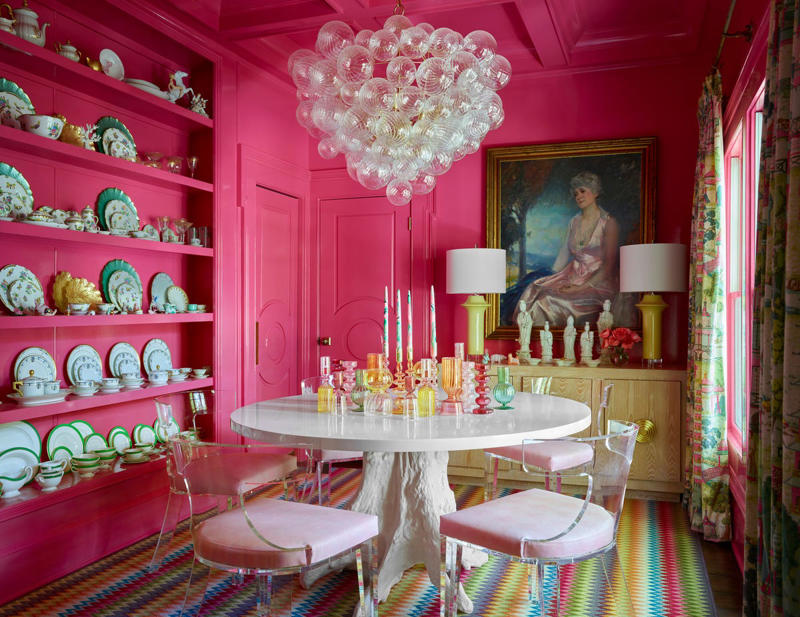 Skirted Sofas and Chairs, Murano Glass, Ceramic Figurines, Ornate Gilt Mirrors , Landscape Art