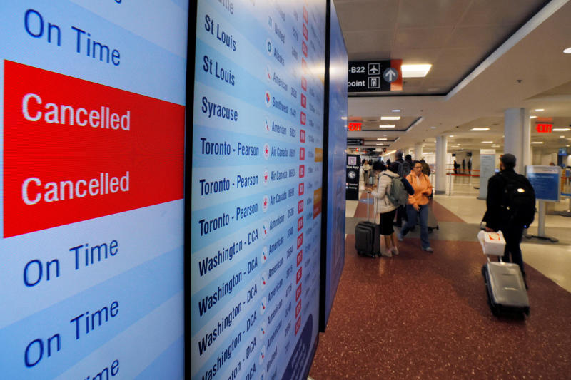Transportation secretary issues warning: 'It's only going to get worse' , Winter storm could exacerbate travel challenges  , Are private jet flights impacted by flight cancellations? , How many flights have been delayed, canceled on Sunday, Travelers find roundabout ways to their destinations, Are international flights affected?, Why is the government shutdown disrupting flights?, Which airports are impacted by the cuts?