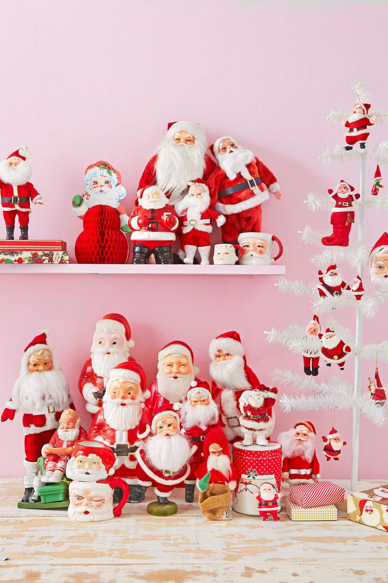 Ceramic Light-Up Christmas Trees, Putz Houses , Shiny Brite Ornaments, Decorative Santas , Books &amp; Magazines , Delft Blue Village Houses, Bottle Brush Trees , Storage Canisters 