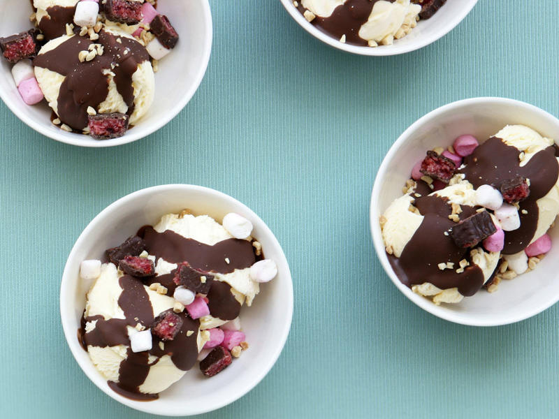          Pavlova rocky road      ,          Easy rocky road      ,          Christmas rocky road      ,          Easter egg rocky road      ,          White Christmas rocky road      ,          Easy three-ingredient rocky road      ,          Rocky road      ,          Low sugar rocky road      ,          Halloween rocky road graveyards      ,          Cranberry and pistachio rocky road      ,          White chocolate rocky road      ,          Rocky road slice      ,          Turkish delight rocky road      ,          Chocolate rocky road eggs      ,          Chocolate rocky road ice-cream      ,          White chocolate and raspberry rocky road      ,          Rocky road ice-cream      ,          Rocky road pops      , What are the ingredients in rocky road?, How long does homemade rocky road keep?, Is rocky road an Australian thing?, More quick and indulgent chocolate treats