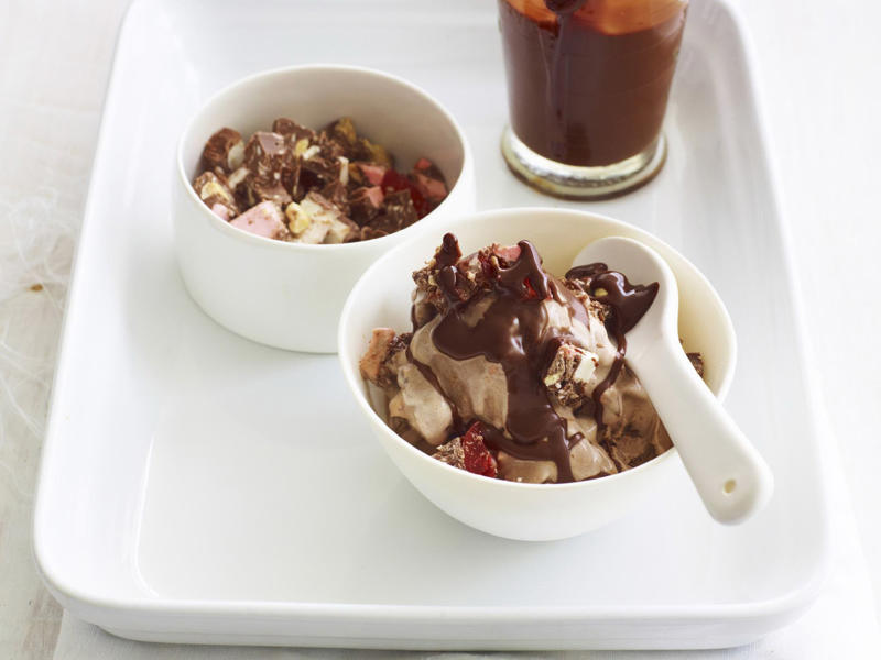          Pavlova rocky road      ,          Easy rocky road      ,          Christmas rocky road      ,          Easter egg rocky road      ,          White Christmas rocky road      ,          Easy three-ingredient rocky road      ,          Rocky road      ,          Low sugar rocky road      ,          Halloween rocky road graveyards      ,          Cranberry and pistachio rocky road      ,          White chocolate rocky road      ,          Rocky road slice      ,          Turkish delight rocky road      ,          Chocolate rocky road eggs      ,          Chocolate rocky road ice-cream      ,          White chocolate and raspberry rocky road      ,          Rocky road ice-cream      ,          Rocky road pops      , What are the ingredients in rocky road?, How long does homemade rocky road keep?, Is rocky road an Australian thing?, More quick and indulgent chocolate treats