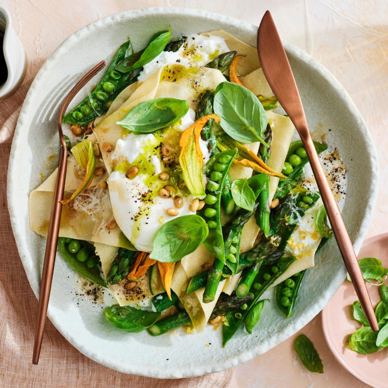 10 of our favourite lasagne recipes for cooler weather: , Sarah Cicolini’s lasagne with romanesco , Matt Breen’s Mum’s lasagne , Rinaldo Di Stasio’s lasagne con aragosta , Lasagne of spinach, polenta and goat’s curd , Lasagne con coniglio e funghi porcini (rabbit and porcini mushroom lasagne)