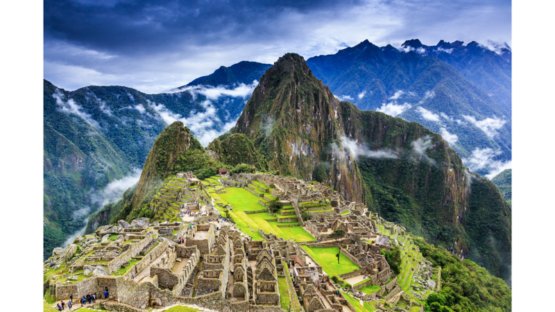 Santorini, Greece, Kyoto, Japan, Machu Picchu, Peru, Serengeti National Park, Tanzania, Venice, Italy, Bora Bora, French Polynesia, Banff National Park, Canada, Salar de Uyuni, Bolivia, Great Barrier Reef, Australia
