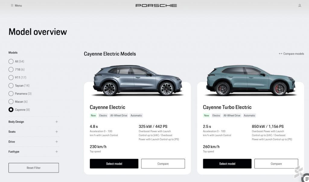 Cayenne Electric configurator is already on Porsche Malaysia’s website, Supercar-like performance, Capable of travelling the distance, charge the car wirelessly, Curved display? In a car?, More roomy than ICE-based Cayennes, complete with active aerodynamics