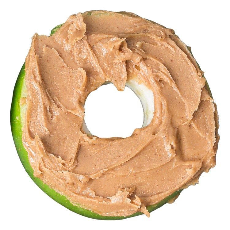 1. A couple of crackers with cheese, 2. Eggy soldiers with whole wheat or seeded bread, 3. A pot of full-fat Greek yogurt and seeds, 4. Half an avocado, 5. A bag of popcorn, 6. A chickpea salad, 7. A plate of apple and peanut butter