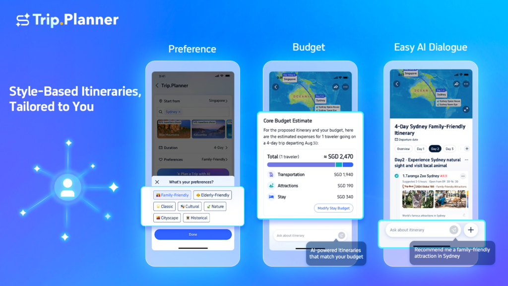  A Future-Forward Travel Concierge in Your Pocket,  Plan Anytime, Anywhere,  Real-Time, Reliable, Like-Actually-Trustable Info,  Edit Like a Pro, No Spreadsheets Needed,  Plan Together, Travel Better,  One Platform To Plan, Book, and Flex,  Watch the Video &amp; See Why the AI Guy Won,  Try Trip.Planner Today