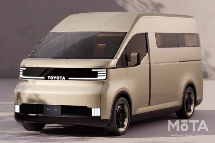 ジャパンモビリティショー2025に「新型ハイエース」のヒント登場, 新型ハイエースのボディサイズはどうなる？ 予想される2つのラインナップ, ボディタイプ1：標準（前輪駆動ベース・4ナンバーサイズ維持）, ボディタイプ2：ロング版（後輪駆動ベース・1ナンバー仕様）, 新型ハイエースの予想価格は270万円〜！, 標準（前輪駆動/4ナンバー）の予想価格：270万円〜, ロング版（後輪駆動/荷室長3000mm）の予想価格：300万円〜, ボンネット装着の理由は？ 「衝突安全基準」への対応, 理想的なボディ形状の現行ハイエース, 現行ハイエースは衝突安全基準に難あり, ボンネットのあるハイエースに進化が必要, ボンネット装着でも全長は維持される理由, ハイエースの全長を前提とした日本の物流, 「コンセプト」が示す4ナンバーサイズ維持のアイデア, ハイエースコンセプトの注意点, 新型ハイエースの発売時期は2029年頃か？ 現行モデルの中古車価格高騰も