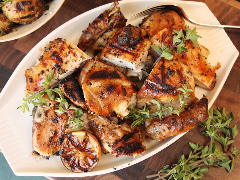 Lazy Roast Chicken (the Cold-Start Way), Easy Chicken Paprikash, Roasted Bone-In Chicken Breast, Juicy Grilled Boneless Chicken Breasts, Soy and Sesame Chicken Thighs With Pan Gravy, Five-Minute Grilled Chicken Cutlet, Five-Ingredient Fried Chicken Sandwich, Air-Fryer Chicken Thighs, Greek-Style Grilled Chicken With Oregano, Garlic, Lemon, and Olive Oil, Colombian Chicken Stew With Potatoes, Tomato, and Onion Recipe