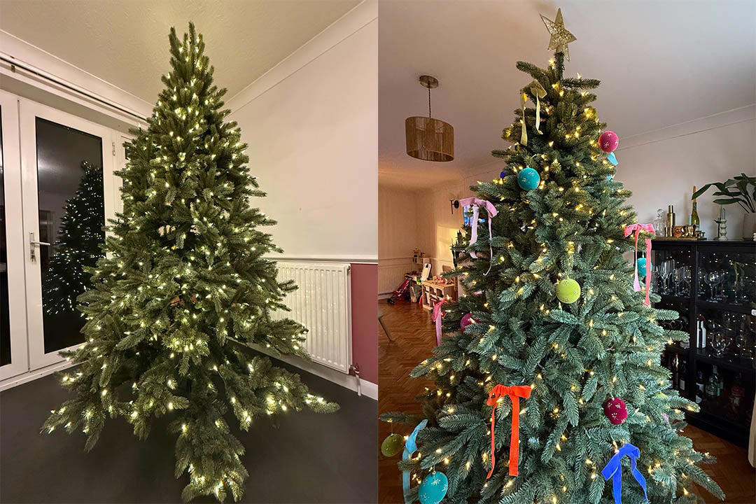 The best artificial Christmas trees for 2025 are: , How I tested, Balsam Hill Vermont white spruce, M&amp;S pre lit spruce Christmas tree, 3ft, Very Home sherwood real look full Christmas tree, Balsam Hill red spruce tree , Next white snowy Nordmann fir 6ft pre-lit Christmas tree , Cox &amp; Cox indoor outdoor fabulously full fir tree, potted, John Lewis pre-lit tree in zinc bucket, 3ft, Balsam Hill Nordmann fir flip tree, Habitat snowy beige Christmas tree, Next black lit twig Christmas tree, 3ft, Your questions on artificial Christmas trees answered, What is the best artificial Christmas tree?, How I selected the best artificial Christmas trees, How to choose the right size Christmas tree for your space, What materials/branch designs offer the most realistic finish?, What maintenance does an artificial tree require?