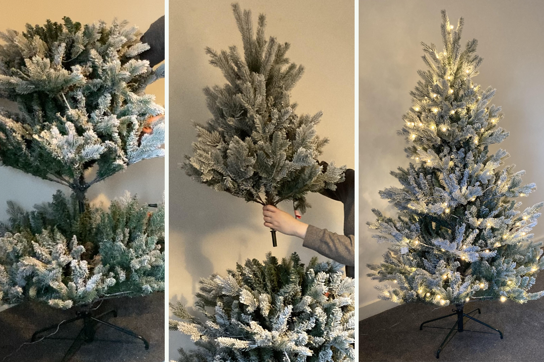 The best artificial Christmas trees for 2025 are: , How I tested, Balsam Hill Vermont white spruce, M&amp;S pre lit spruce Christmas tree, 3ft, Very Home sherwood real look full Christmas tree, Balsam Hill red spruce tree , Next white snowy Nordmann fir 6ft pre-lit Christmas tree , Cox &amp; Cox indoor outdoor fabulously full fir tree, potted, John Lewis pre-lit tree in zinc bucket, 3ft, Balsam Hill Nordmann fir flip tree, Habitat snowy beige Christmas tree, Next black lit twig Christmas tree, 3ft, Your questions on artificial Christmas trees answered, What is the best artificial Christmas tree?, How I selected the best artificial Christmas trees, How to choose the right size Christmas tree for your space, What materials/branch designs offer the most realistic finish?, What maintenance does an artificial tree require?