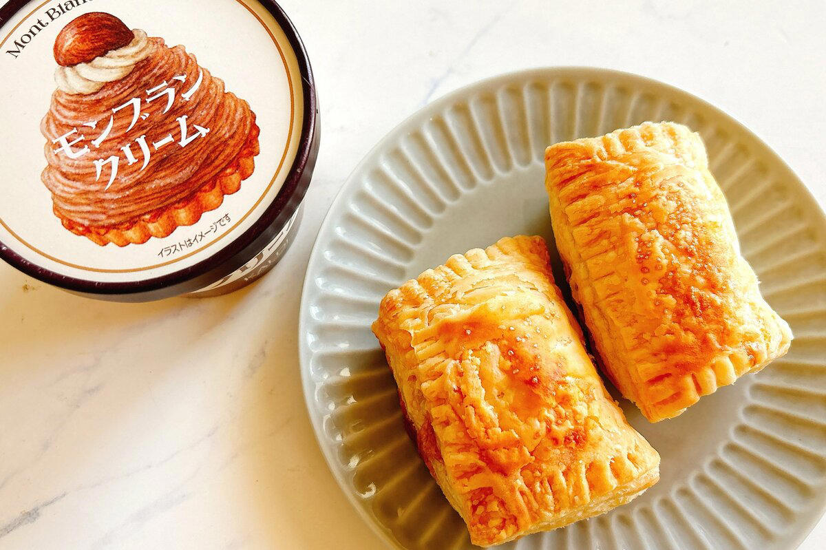 カルディで売りきれ続出の「モンブランクリーム」, 「軽い甘さで後引くおいしさ」にすっかりトリコに, アレンジ1：ビスケットにホイップ合わせで味わい深いスイーツに, アレンジ2：冷凍パイシートで簡単「モンブランパイ」に, おいしい以外の人気の秘訣がつまった「モンブランクリーム」