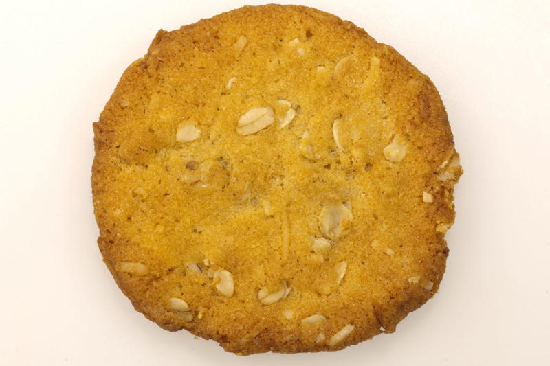 ANZAC biscuits A unique country with unique food, Emu anyone?, Witchetty Grubs, High in protein and an authentic food of the land, Macadamia nuts, A nut native to Australia, Damper is a traditional dish still enjoyed today, Balmain bugs, John Dory & chips, A dessert for a ballerina, Fairy Bread, Chiko Roll, Care for a crocodile leg?, Vegemite on toast, Cherry Ripe Bar, Tim Tams, ANZAC biscuits, Cheese and bacon roll, Grilled kangaroo, Barramundi