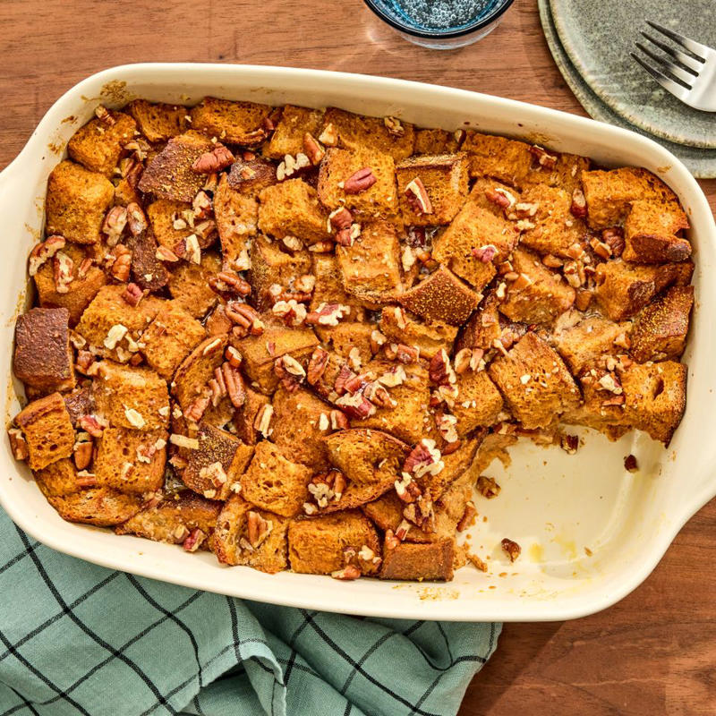 High-Protein Breakfast Casserole, Overnight French Toast Casserole, Spinach & Feta English Muffin Breakfast Casserole, Tater Tot Breakfast Casserole, Peanut Butter-Banana French Toast Casserole, Bacon, Cheddar & Spinach Strata, Spinach, Feta & Artichoke Tater Tot Casserole, Ham & Broccoli Breakfast Casserole, Spinach, Mushroom & Egg Casserole, Lemon-Blueberry French Toast Casserole, Eggs Benedict Casserole, Vegetarian Spring Egg Casserole, Christmas Breakfast Casserole, Sweet Pepper Hash Brown Baked Eggs, Blueberry-Almond Overnight French Toast