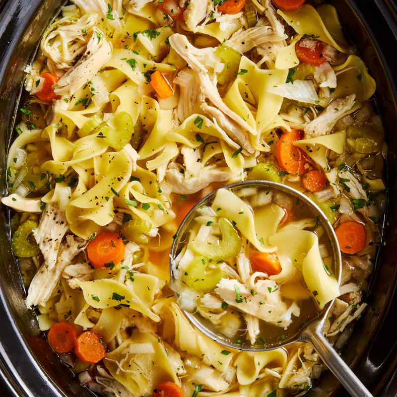 Slow-Cooker Chicken Alfredo, Brown Sugar BBQ Chicken, Crock-Pot Spaghetti, Slow-Cooker Beef Chili, Crock-Pot Chicken Noodle, Crock-Pot Mac &amp; Cheese, Crock-Pot Chicken &amp; Dumplings, Slow-Cooker Pizza, Crock-Pot Chicken Enchilada Soup, Crock-Pot Cheesy Chicken Broccoli Soup, Slow-Cooker Chicken Fajitas, Slow-Cooker Tuscan Chicken Meatballs With Gnocchi, Crock-Pot Garlicky Mashed Potatoes, Crock-Pot Potato Soup