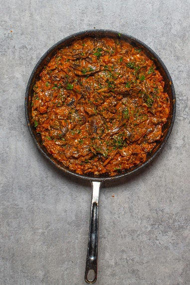 Veggie three bean chilli, Tadka daal with spinach, Slow-roast ratatouille, Pizza meatball traybake, Mushroom stronganoff, Moroccan chickpea and vegetable stew