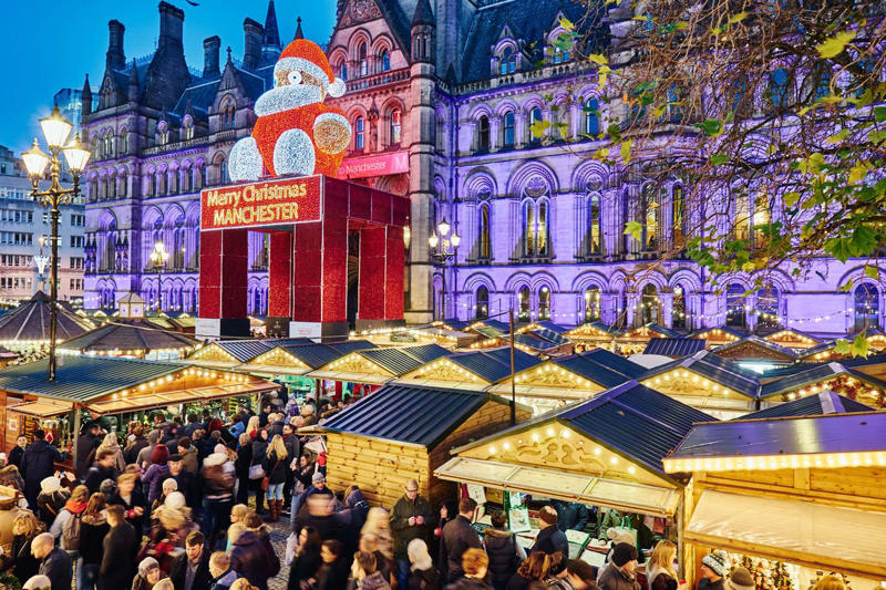Hyde Park Winter Wonderland (London), Southbank Centre Winter Market (London), Manchester Christmas Markets (Greater Manchester), Edinburgh Christmas Market (Scotland), Bath Christmas Market (Somerset), Winchester Cathedral Christmas Market (Hampshire)