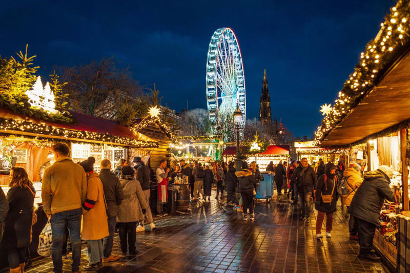 Hyde Park Winter Wonderland (London), Southbank Centre Winter Market (London), Manchester Christmas Markets (Greater Manchester), Edinburgh Christmas Market (Scotland), Bath Christmas Market (Somerset), Winchester Cathedral Christmas Market (Hampshire)