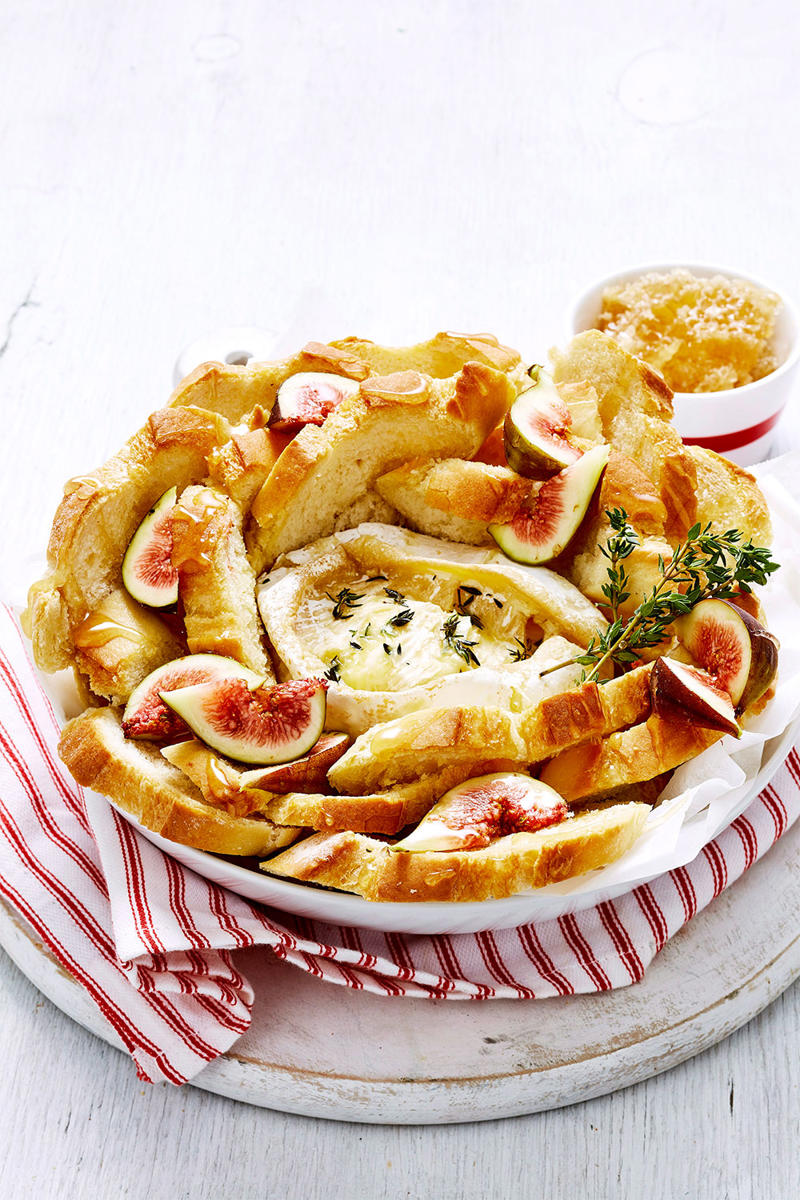 Sausage roll wreath with oozy camembert, Prawn, avocado and sesame bites, Sticky jerk lamb skewers, Pigs in blankets, Salmon croustades, Beef, fig and pistachio sausage pies, Lime and lemongrass barbecue prawn skewers, Arancini, Spinach, feta and lemon pasties, Popcorn chicken with aioli, Olive and goat’s cheese bites, Scrumptious grissini sticks , Cheese croquettes, Lamb, macadamia and mint sausage rolls, Caramelised onion tarts, Pork and cranberry-glazed meatball skewers, Rare roast beef canapes with horseradish cream, Quick and easy finger sandwiches, Cob dip wreath, Cheat’s mini quiches, Bang-Bang prawns with sweet chilli mayo, Easy peach and bocconcini flatbreads, Baked brie pull-apart cob loaf, Prawn cocktail sliders, Sticky-sweet air-fried cherry tomato crostini