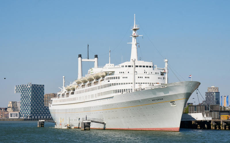 A top-secret construction, Sailing with the stars, The unwanted wonder, The fates of five other great ocean liners, SS Normandie, RMS Queen Elizabeth, RMS Queen Mary, Queen Elizabeth 2, SS Rotterdam