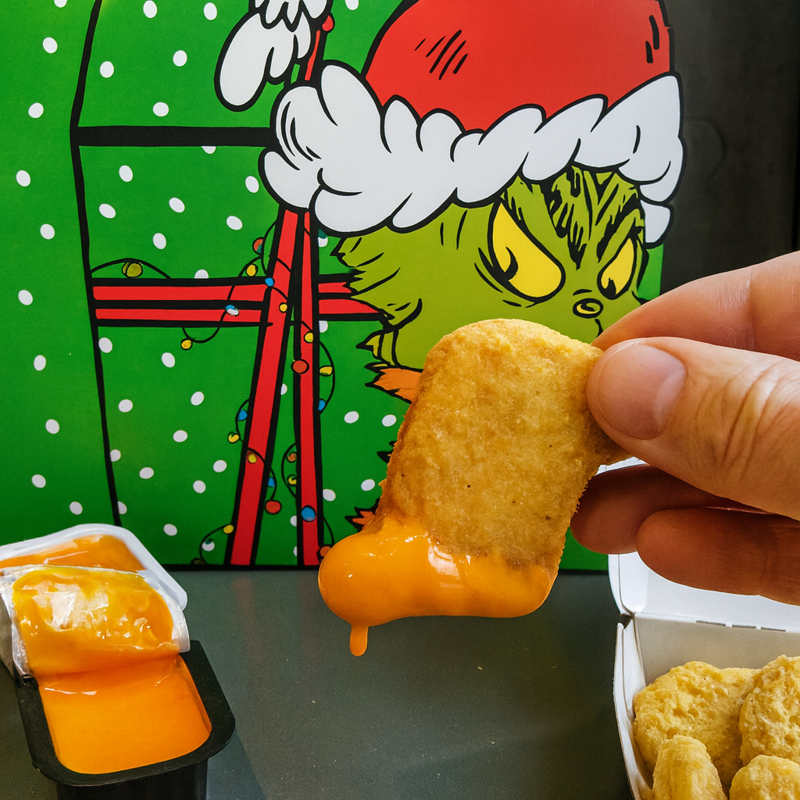 So… what is the grinch meal?, Fun fact: you have two entrée options , First impressions, Taste test, The socks: a festive freebie with big Grinch energy, How long is the McGrinch Meal available?, Final thoughts