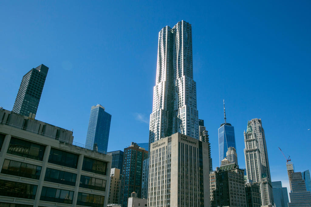 Louis Vuitton Foundation, Paris, Guggenheim Museum, Bilbao, Spain, New World Center, Miami, 8 Spruce, New York, Walt Disney Concert Hall, Los Angeles