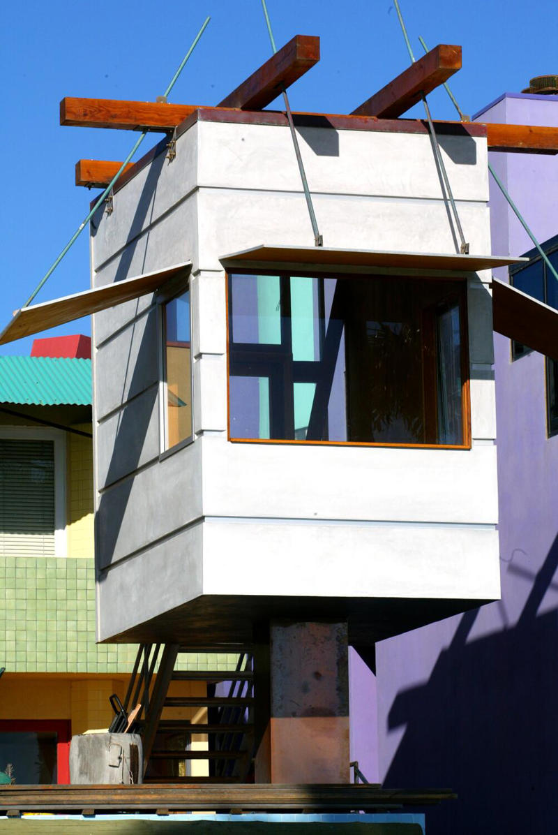 Walt Disney Concert Hall, Los Angeles, 2003, Gehry Residence, Santa Monica, 1978, Loyola Law School, Westlake, 1978-2002, Chiat/Day Building, Venice, 1991, Norton Residence, Venice, 1984, Temporary Contemporary (Now Geffen Contemporary at MOCA), Downtown, 1983, Air and Space Gallery, Exposition Park, 1984, Gemini G.E.L. Studios, West Hollywood, 1976 onward , Edgemar Center, Santa Monica, 1988, Hopper Compound, Venice, 1983, Schnabel House, Brentwood, 1989