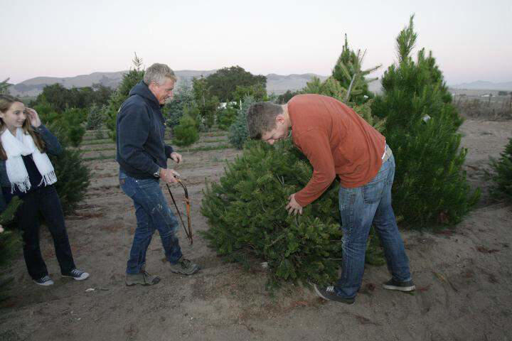 Agape Christmas Trees in Templeton, Brookshire Farms in SLO, Hidden Springs Tree Farm in Atascadero, Avila Valley Barn, Cambria Nursery and Florist, Holloway's Christmas Trees in Nipomo, Salinas River Ranch in Atascadero, Jack Creek Farms in Templeton, SLO Ranch Farms in San Luis Obispo