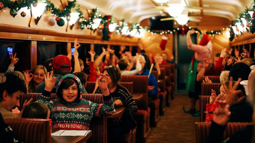 1. Napa Valley Wine Train, 2. Wisconsin Great Northern Railroad, 3. East Broad Top Railroad, 4. 1880 Train, 5. Skunk Train, 6. Grand Canyon Railway, 7. Wilmington & Western Railroad, 8. Journey to the North Pole, 9. New Hope Railroad, 10. Cooperstown & Charlotte Valley Railroad
