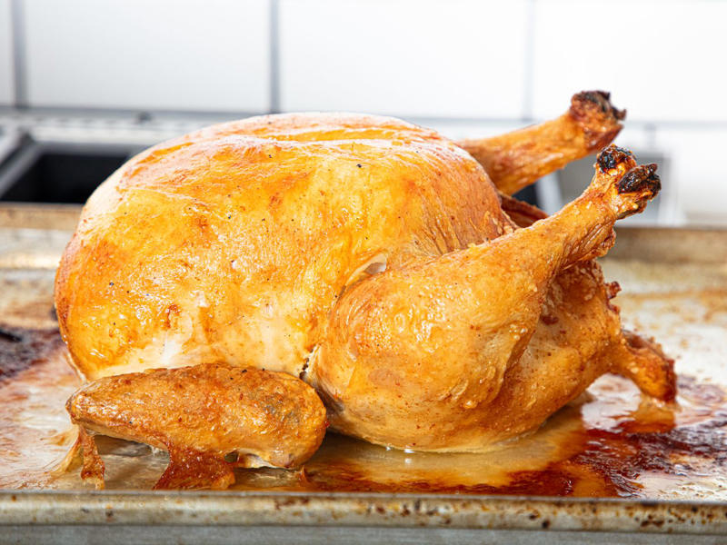 Lazy Roast Chicken (the Cold-Start Way), Easy Chicken Paprikash, Roasted Bone-In Chicken Breast, Juicy Grilled Boneless Chicken Breasts, Soy and Sesame Chicken Thighs With Pan Gravy, Five-Minute Grilled Chicken Cutlet, Five-Ingredient Fried Chicken Sandwich, Air-Fryer Chicken Thighs, Greek-Style Grilled Chicken With Oregano, Garlic, Lemon, and Olive Oil, Colombian Chicken Stew With Potatoes, Tomato, and Onion Recipe