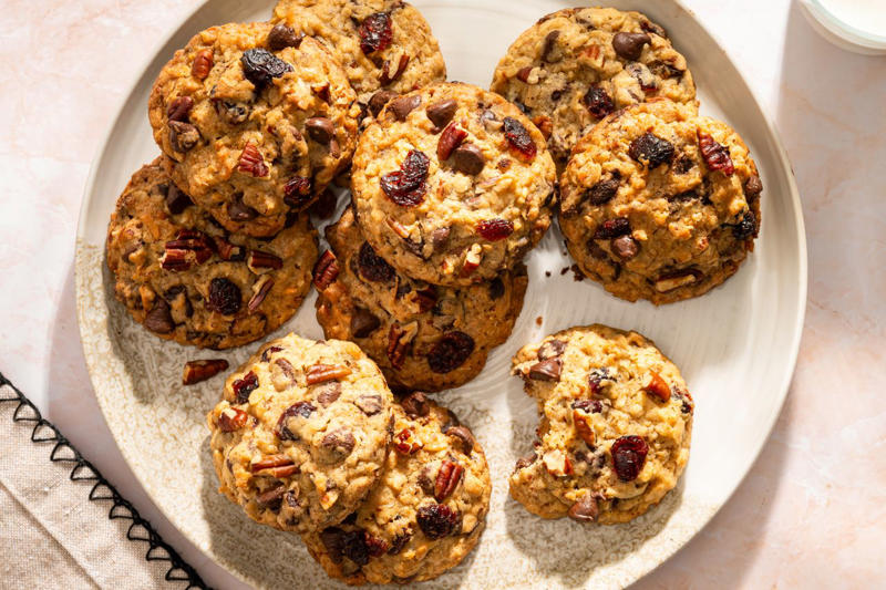 Mexican Wedding Cookies, Ranger Cookies, Potato Chip Cookies, Tahini Chocolate Chip Cookies, Classic English Toffee, Chewy Oatmeal Molasses Cookies, Linzer Cookies, Kitchen Sink Cookies, Chocolate Crinkle Cookies, Peanut Butter Blossom Cookies, Adobo Chocolate Chip Cookies, Whoopie Pies