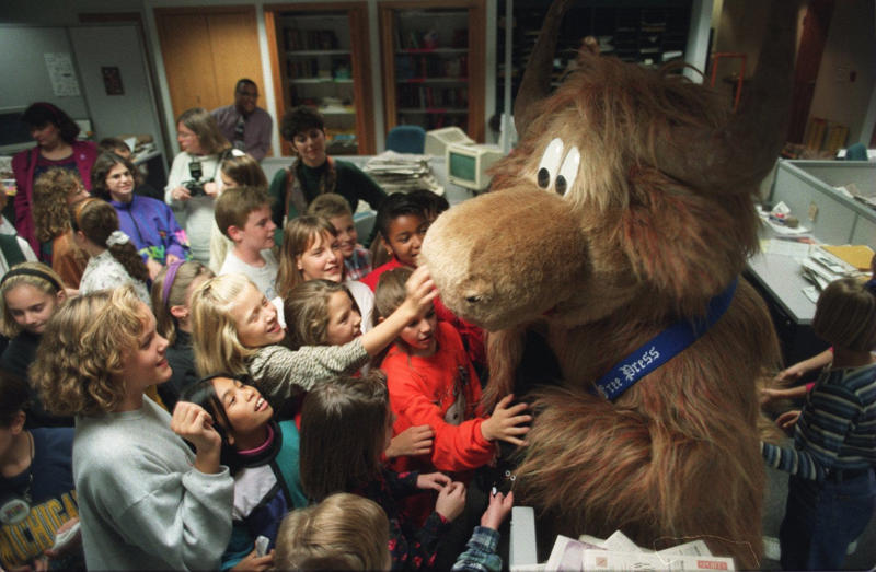 When did the cartoon Yak first appear in the Detroit Free Press?, Who came up with the YAK! and the mascot?, Live Yak mascot debuts, Who wore the Yak costume?, What happened to the Yak?